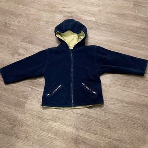 Gymboree reversible fleece hooded Jacket size 5